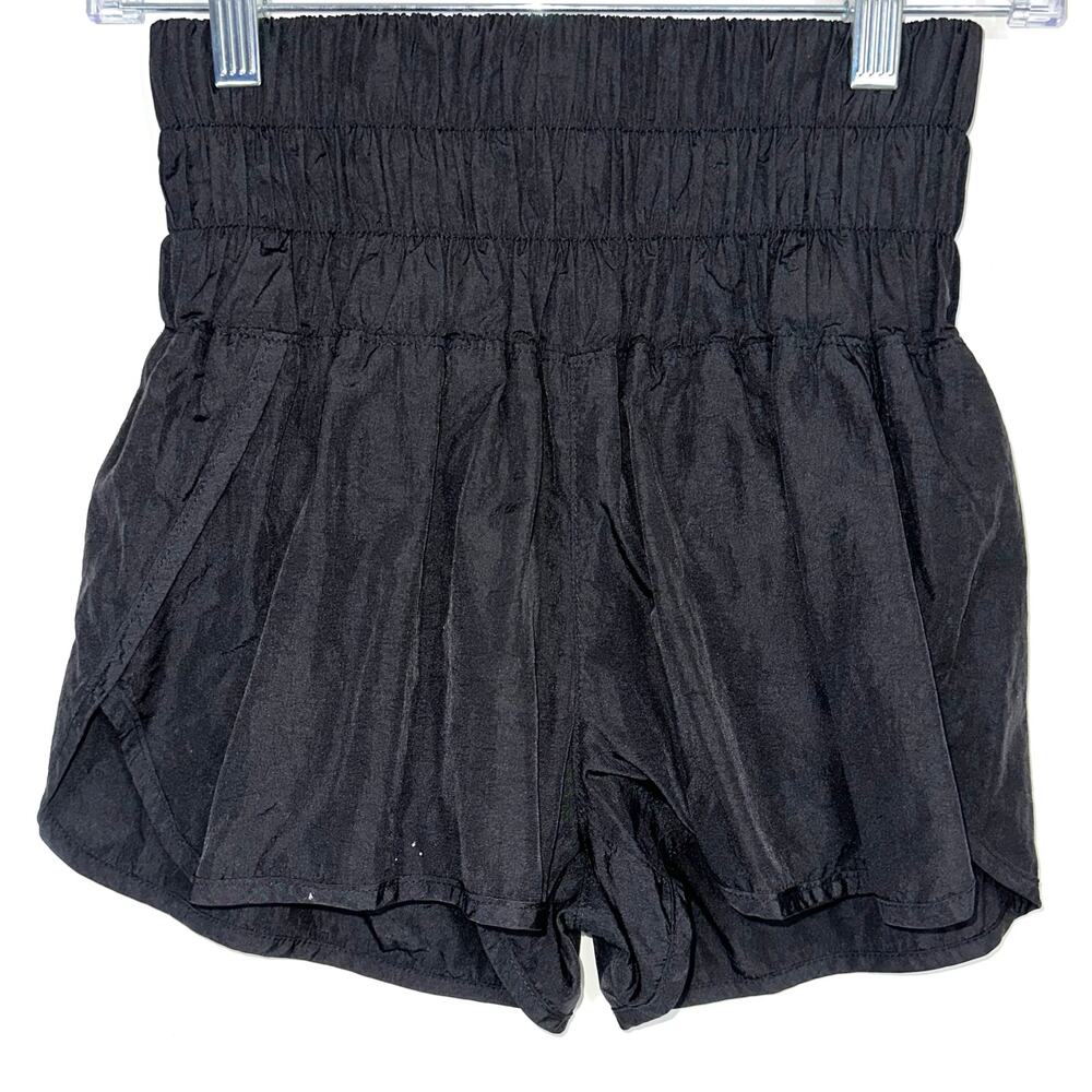 Free People FP Movement Black Way Home High Waisted Athletic Shorts Size XS